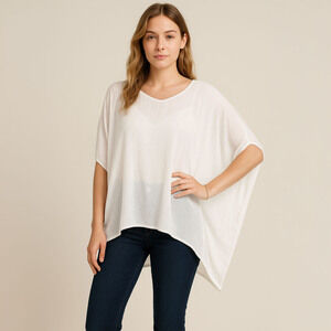 NWOT Patrizia Luca Oversized Caftan White Blouse